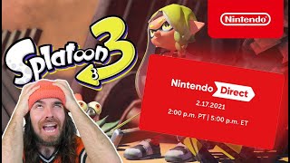 Nintendo Direct 2/17/2021 REACTION! Splatoon 3, Mario Golf Super Rush, Skyward Sword HD!!