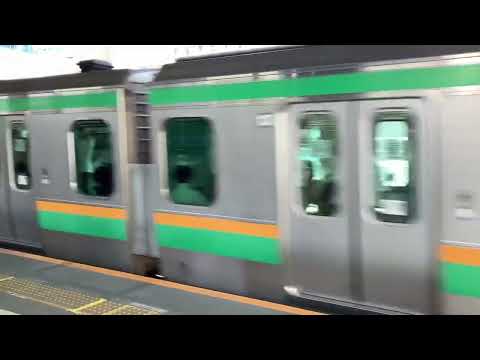 JR湘南新宿ライン高崎線直通普通籠原行き渋谷駅3番線発車するだけの動画