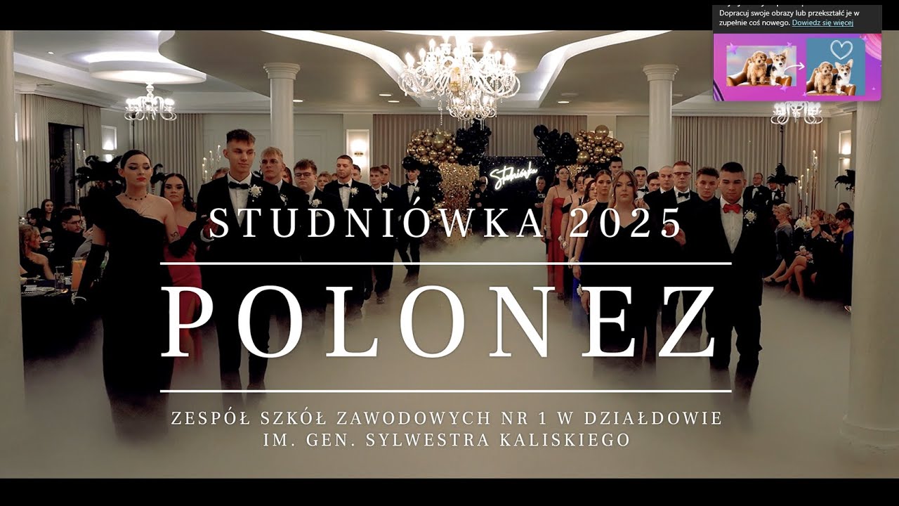 Polonez - Studniówka 2025 - Zespół Szkół Zawodowych nr 1 w Działdowie im. gen. Sylwestra Kaliskiego