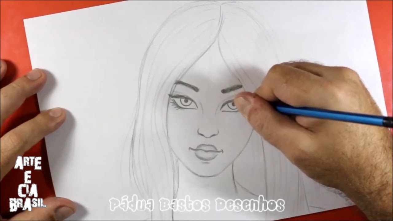desenho fácil, Como desenhar o rosto de uma garota bonita