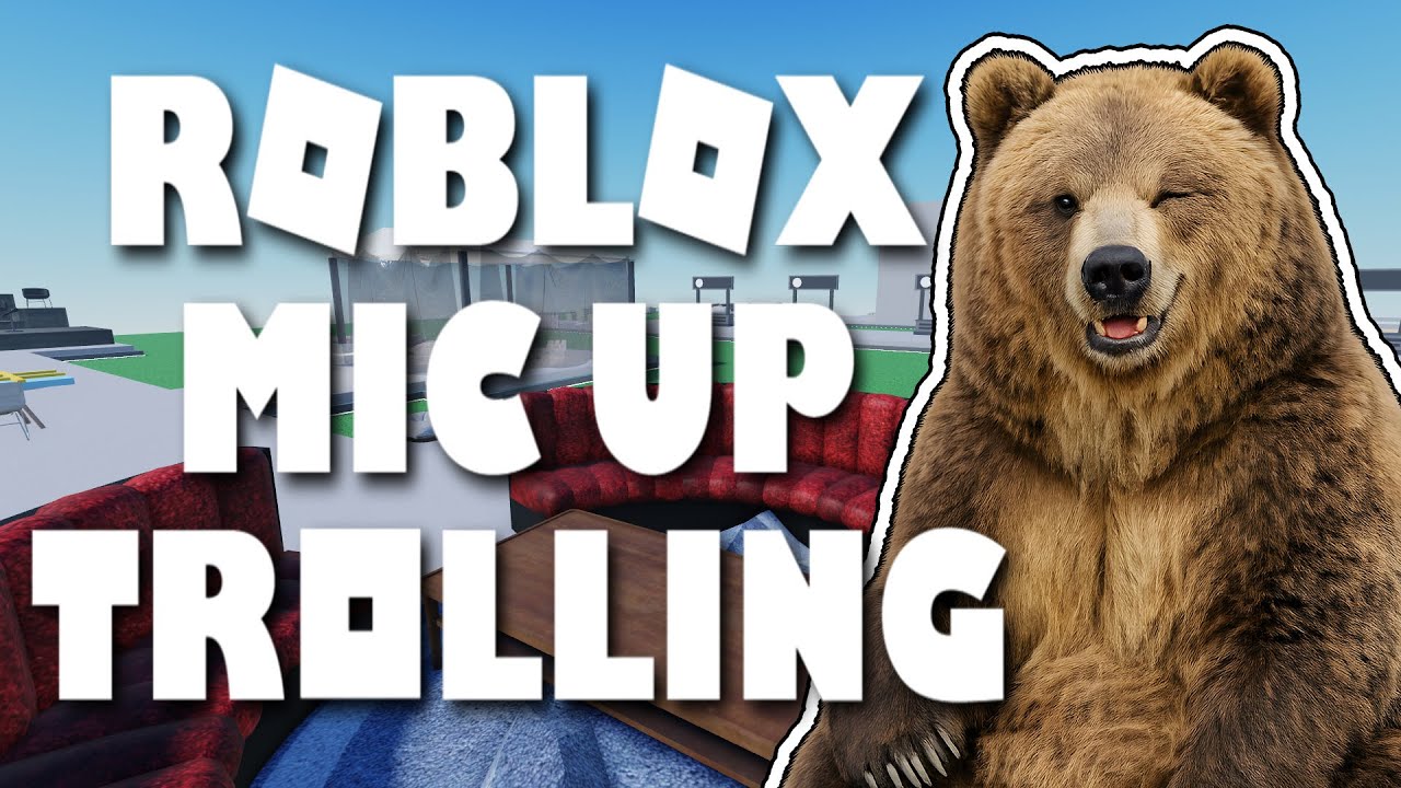 Медведь устраивает хаос в голосовом чате | Троллинг с поднятым микрофоном в Roblox