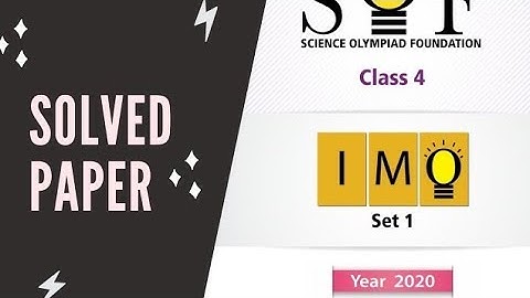 IMO solved paper class 4 previous year 2020 SET 1  maths reasoning /IMO/NSO