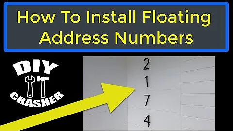 Instalación de números de dirección elevados en concreto | Números modernos para la casa