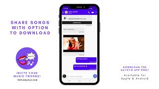 sayeYO | share song and audio files through in-app text messaging with an option for download. screenshot 5