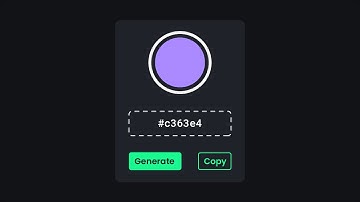 Random Hex Code Generator | Javascript Project Preview.