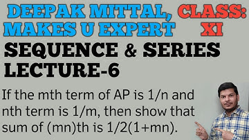if mth term of AP is 1/n and nth term is 1/m, show that sum of (mn)th, is 1/2 (1+mn).