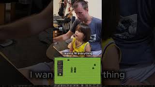 My 4 year old son designed a custom level in Lode Runner: The Legend Returns