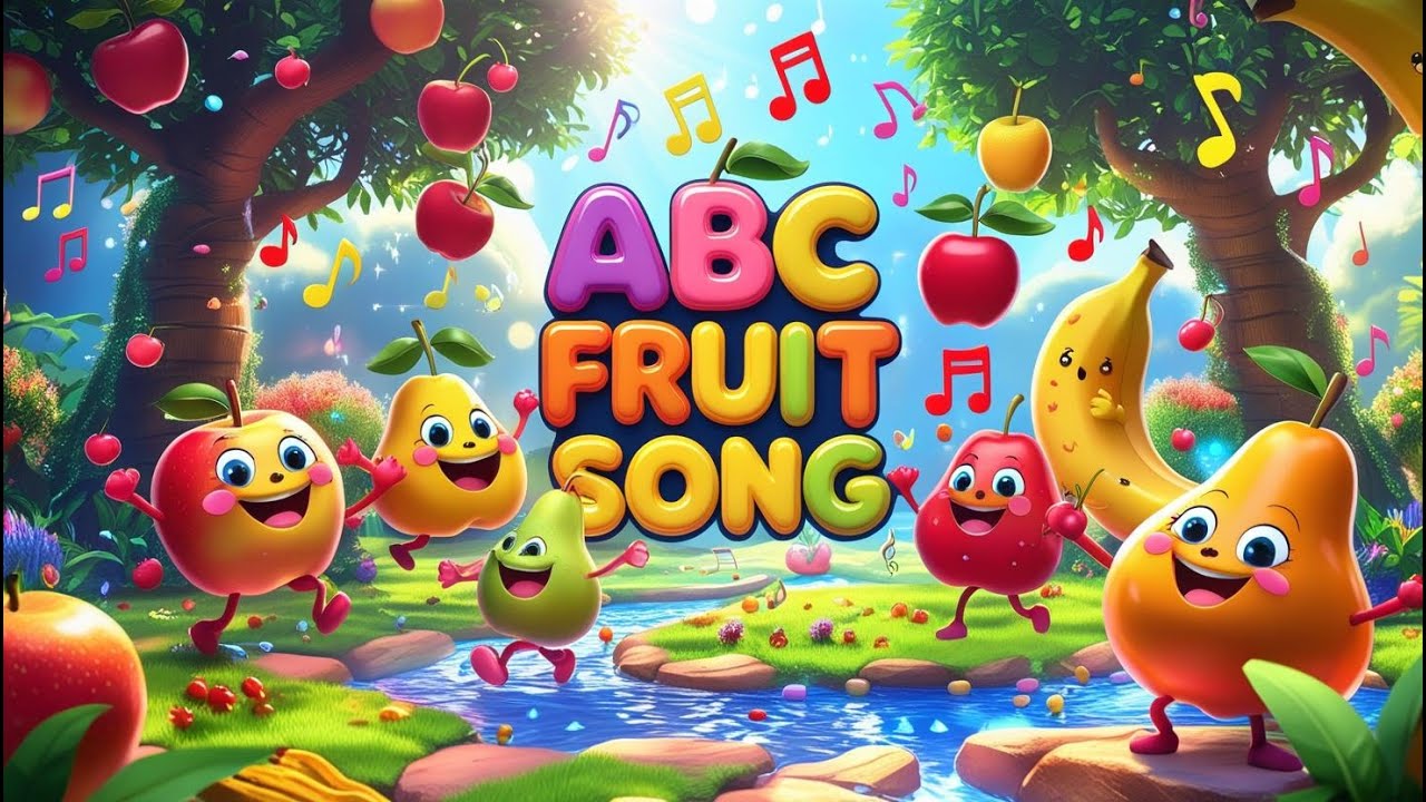 ABC Fruit Song for Kids 🍌 | Learn Alphabets A–Z with Fruits | Fun ...