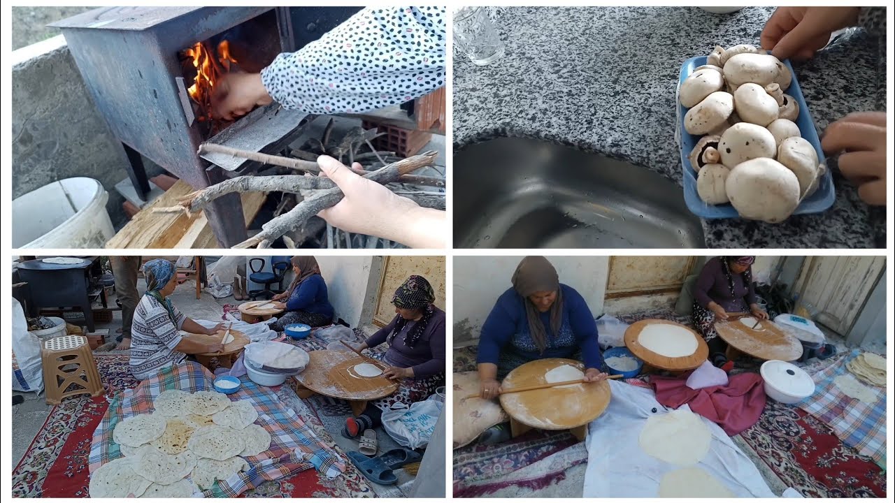 🌿 Köyde Yaşam | 🌰 Fındık Eskin Alma, 🍄 Mantar Sote & 🫓 El Açımı Yufka | Günlük Vlog