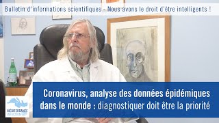 Coronavirus, analyse des données épidémiques dans le monde : diagnostiquer doit être la priorité