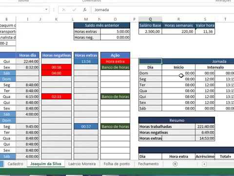 Planilha de horas trabalhadas no Excel: como fazer controle de ponto