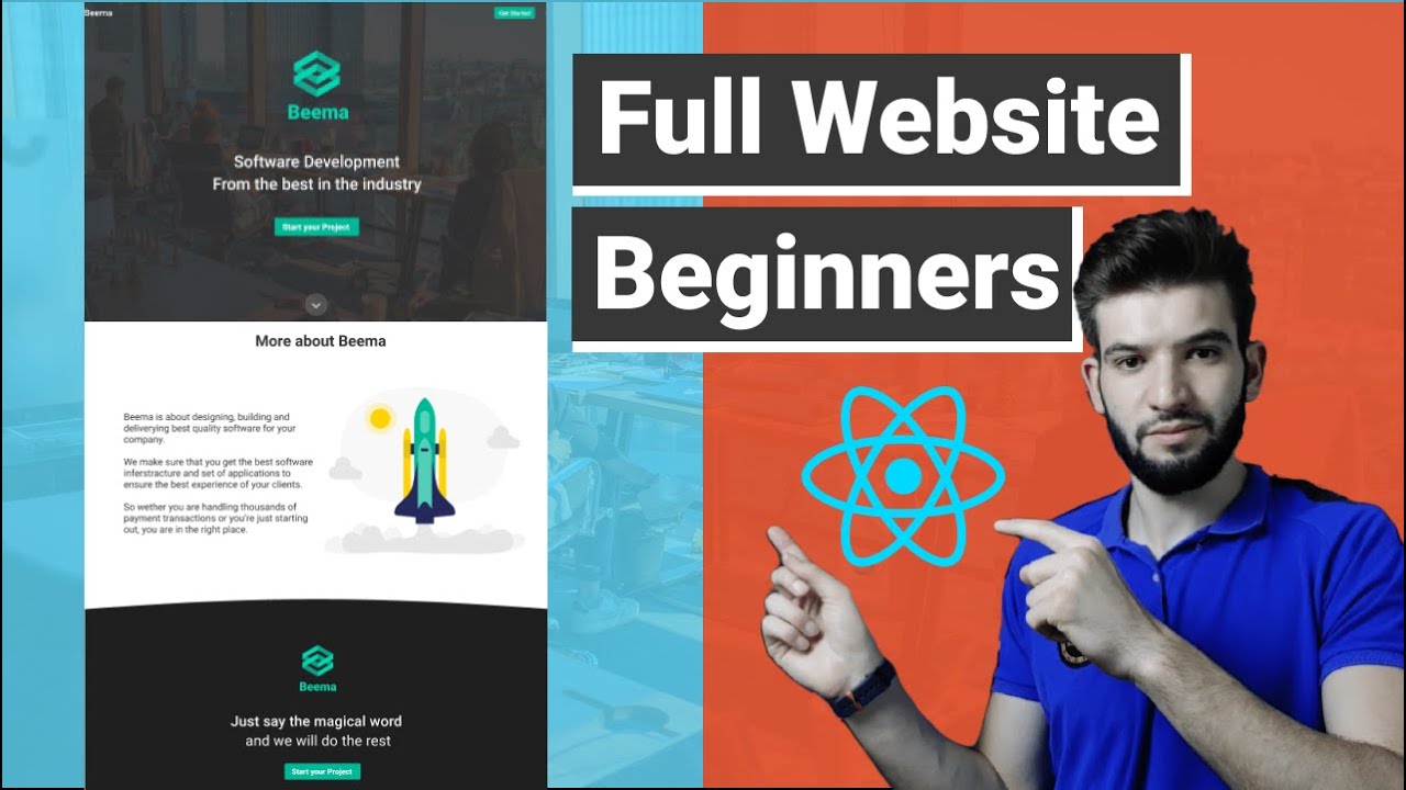 Build a Full Responsive React Website from Scratch for Beginners