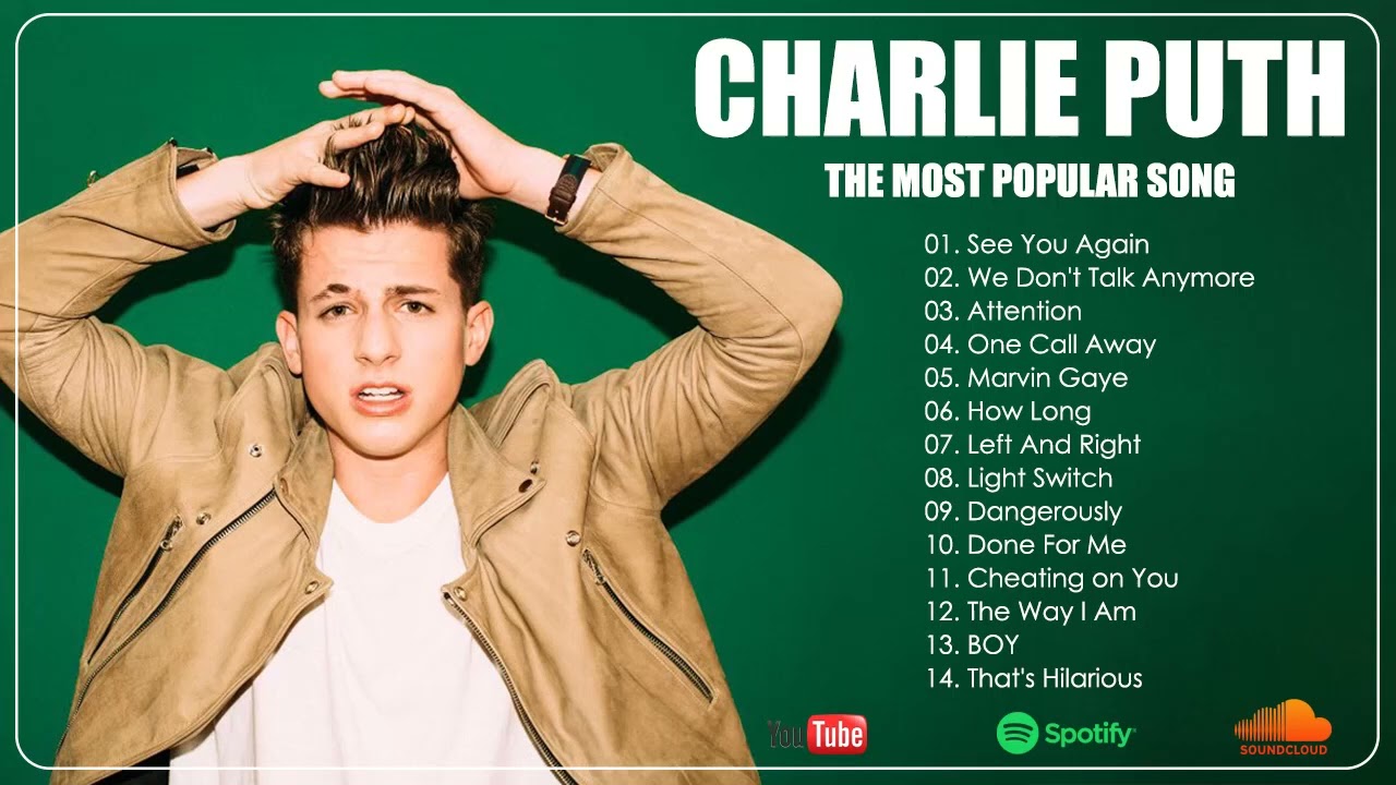 Charlie Puth Best Playlist –Charlie Puth  Full Album –Charlie Puth  Best Hits