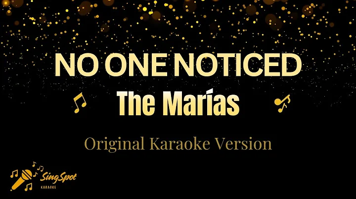 The Marías – No One Noticed | Karaoke Version | Instrumental + On-Screen Lyrics | Dream Pop