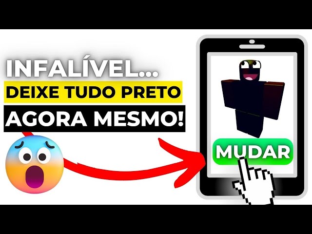 🔥COMO DEIXAR SEU AVATAR TODO PRETO NO ROBLOX PELO CELULAR EM 2022