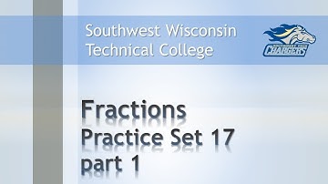 Math Review  - Fractions Chapter Practice Set 17 "Subtracting Fractions, Part 1"