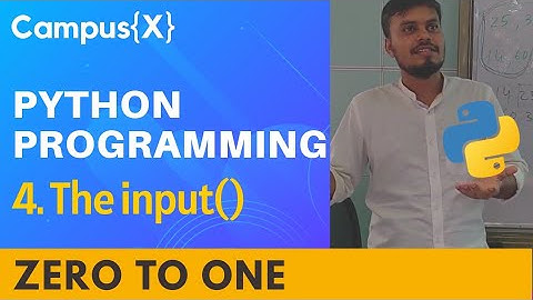Input function in Python | Python Tutorial #4