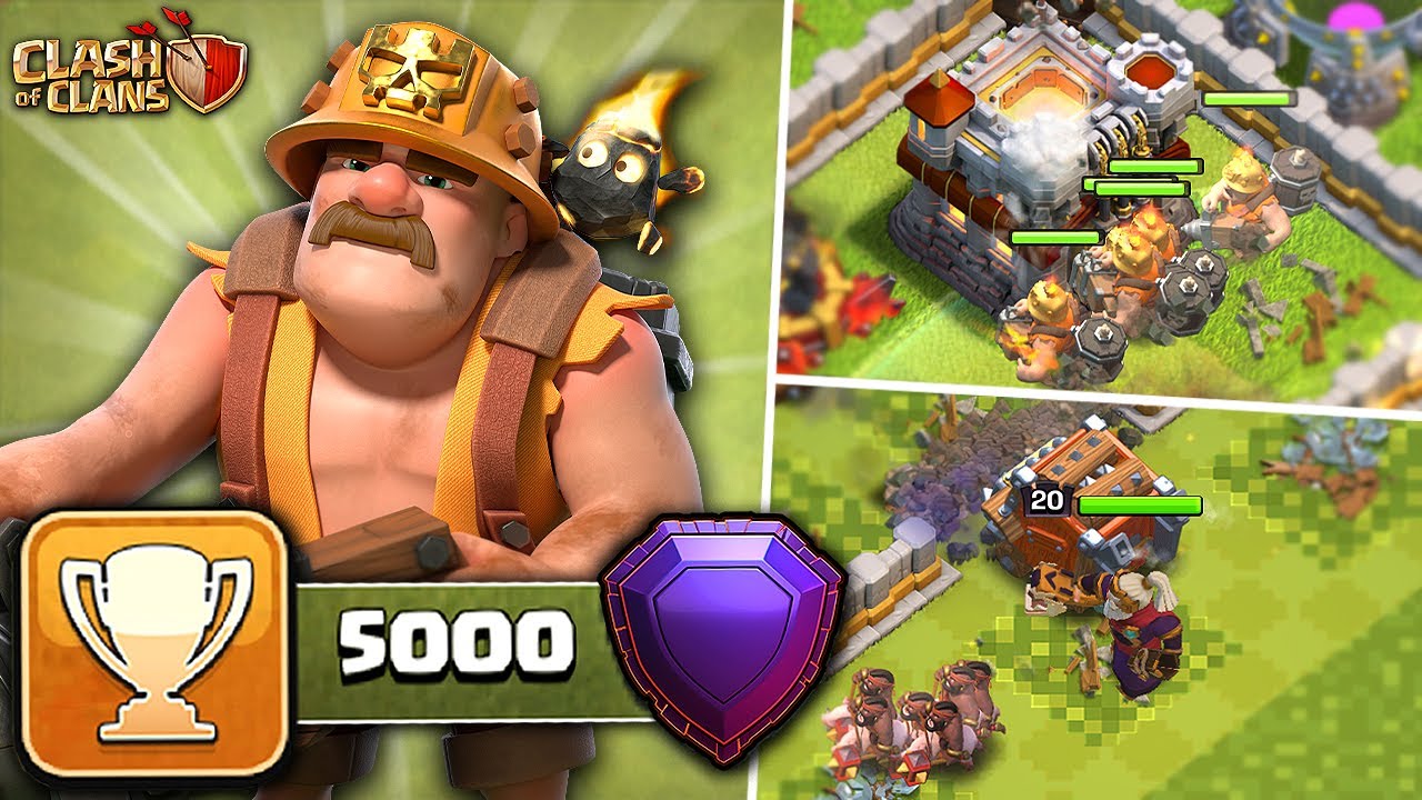 TH11 Trophy Pushing with Super Miners Clash of Clans YouTube