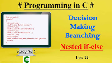 Nested if else in C | If else statement in C programming | Largest among 3 numbers in C