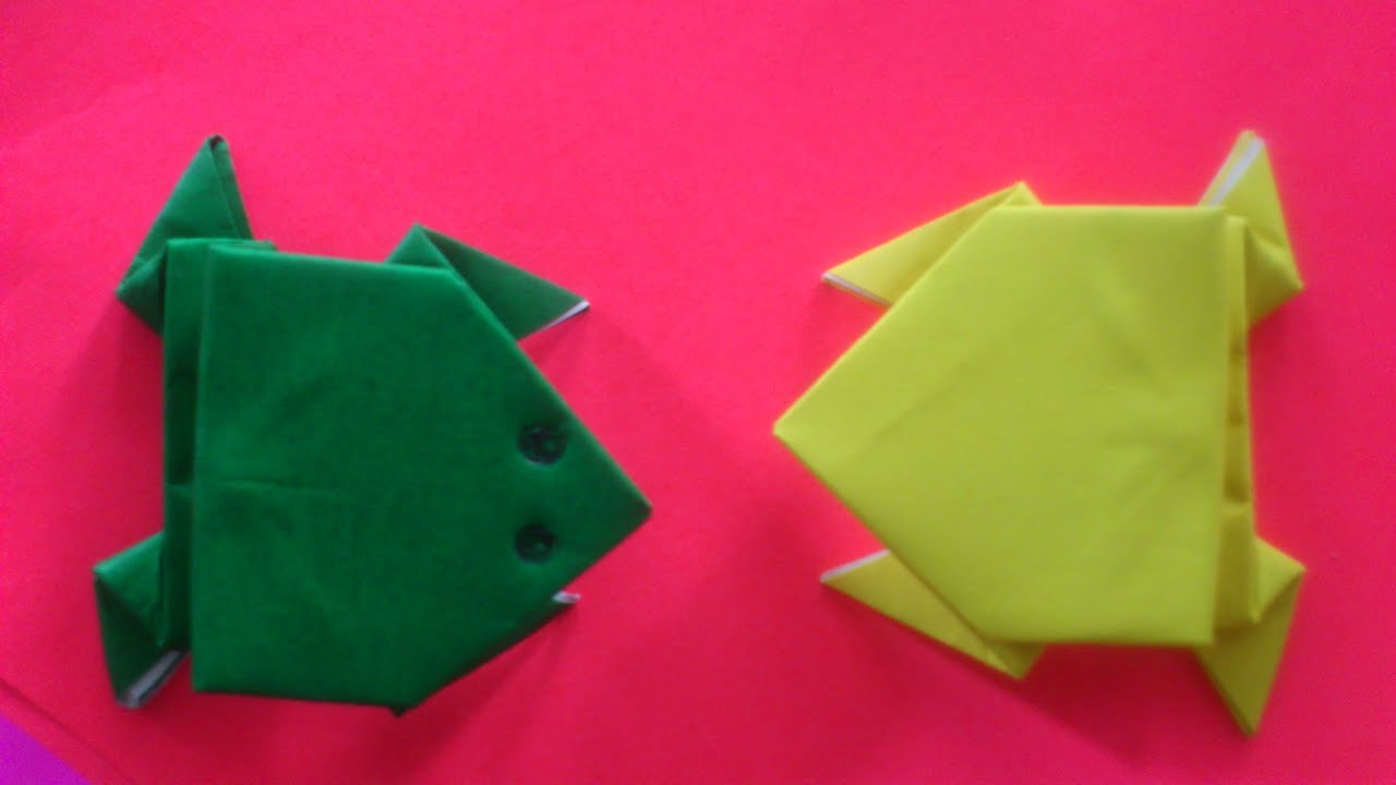  Cara Membuat Origami  Katak Origami  Binatang YouTube