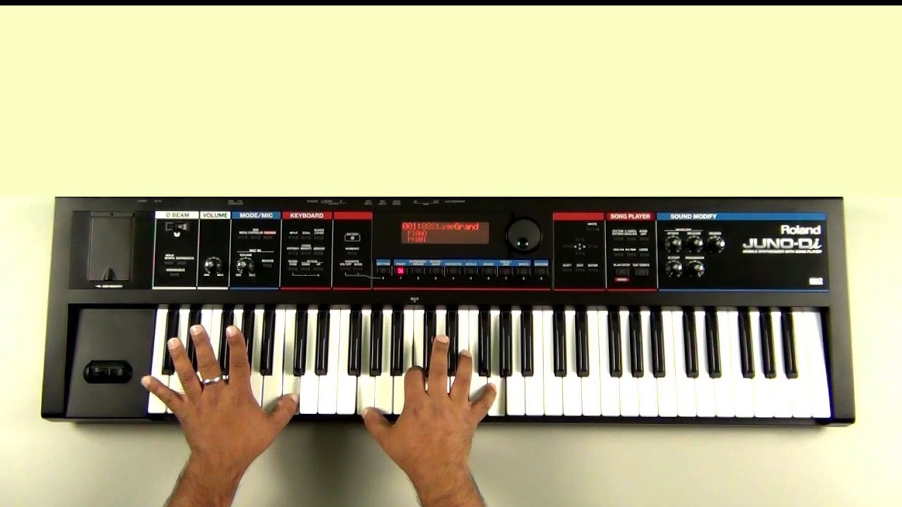 Roland Juno-Di Sound Examples - Preset 001 88StageGrand - YouTube