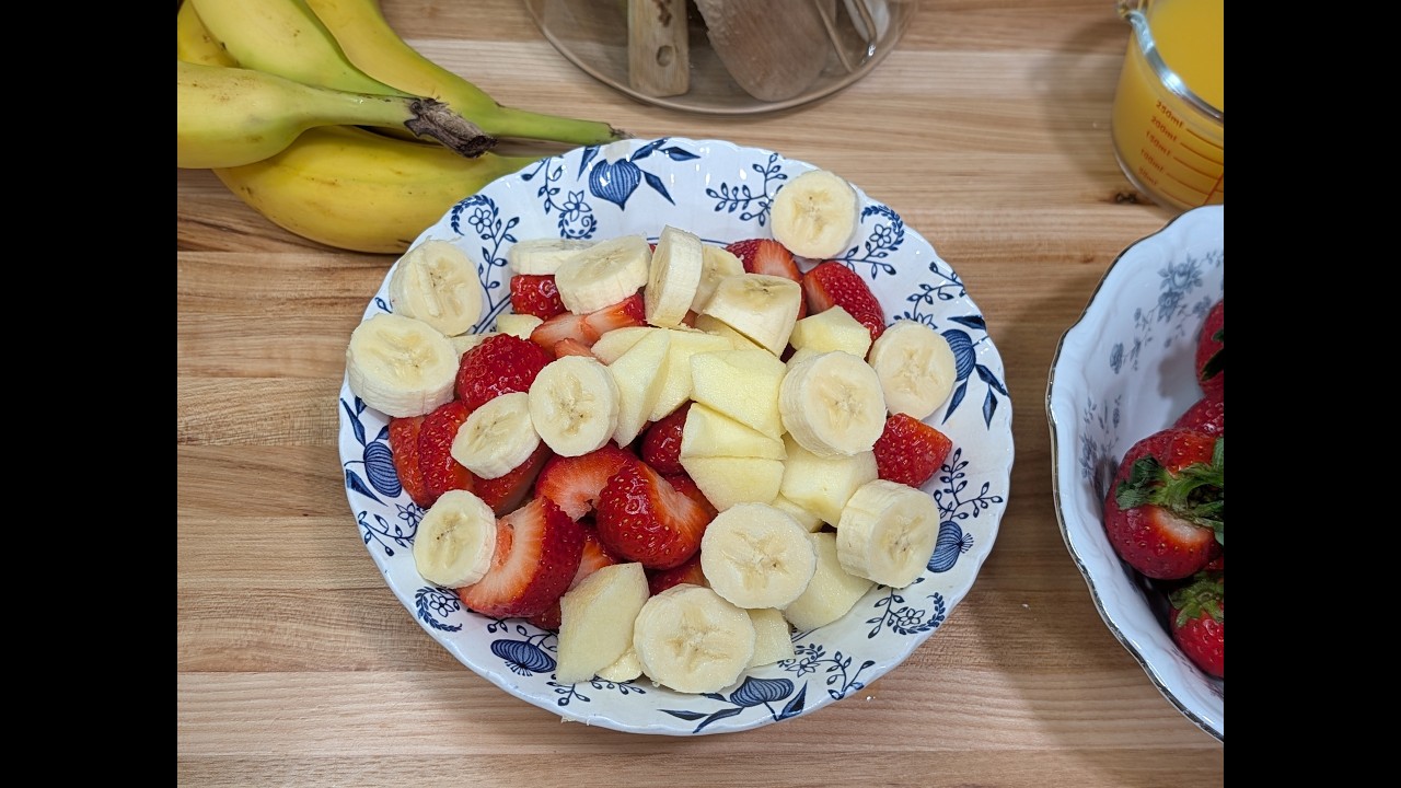 Fruit Salad, a refreshing mid-week fresh fruit treat! Let's cook and listen to acoustic guitar