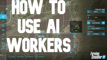How to use AI workers ? | FARMING SIMULATOR 22 #farmingsimulator22 #howto