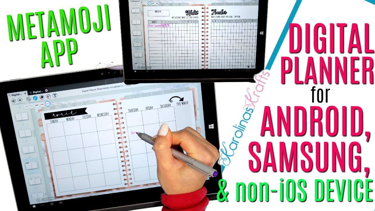 How To Use A Digital Planner For Android Using A Digital Planner On Surface Pro With Metamoji App Youtube Digital Planner Journal App Android Planner