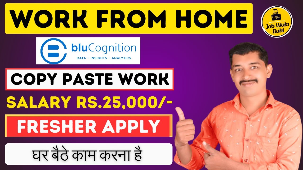 Permanent Work From Home Job 2024 | Copy Paste Job 😍| Online Job At ...