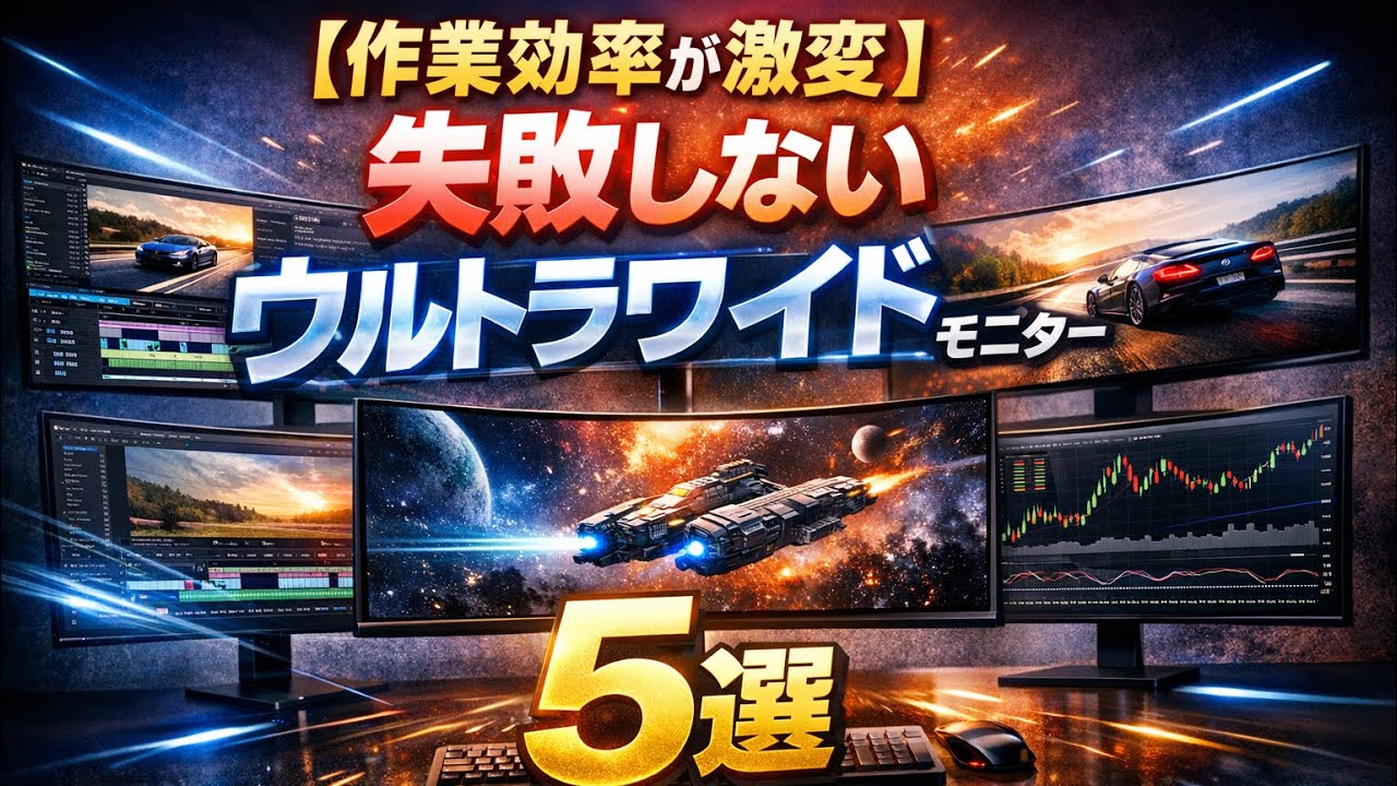 【作業効率が激変】失敗しないウルトラワイドモニター５選