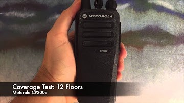 Radio Coverage Test: Motorola CP200d (Inside Building)