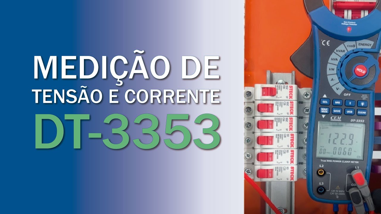 Medição de Tensão e Corrente AC - Alicate Wattimetro DT-3353