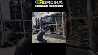 Calafetação Preto Fosco Vinílico Primer PU e KPO + Selante PU Assoalho da Ford Courier Preparação Pi