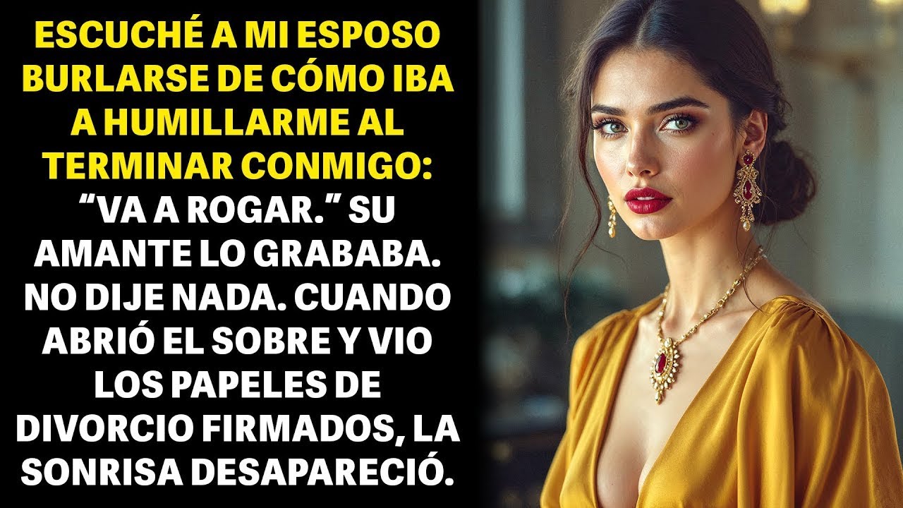 ESCUCHÉ A MI ESPOSO BURLARSE DE CÓMO IBA A HUMILLARME AL TERMINAR CONMIGO  CUANDO VIO LOS PAPELES