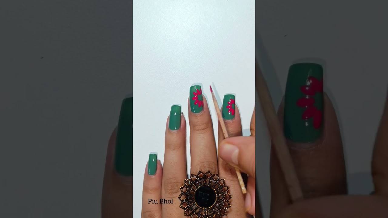 Easy Toothpick Nail Art Design 💅 