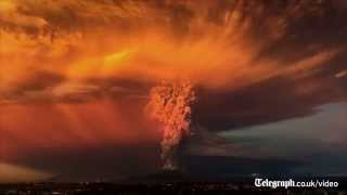 Timelapse shows fierce Chile volcano eruption