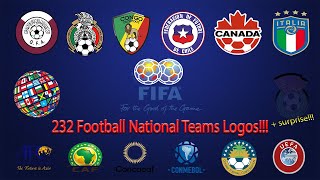 232 National Teams Football Logos - All Countries of the World!!