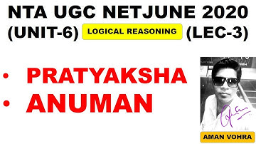 Pratyaksha Anuman Lec 3 unit 6 ugc net june 2020