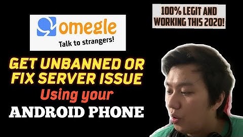 Get unbanned and fix server issues usung yout phone on Omegle this 2020! Version 2.0