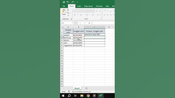 Cara Menggabungkan Tanggal Lahir dan Tempat Lahir di MS Excel