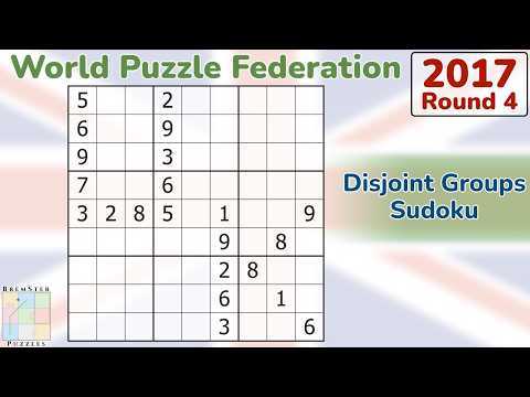 WPF Sudoku 2017 Round 4 - Disjoint Groups Sudoku