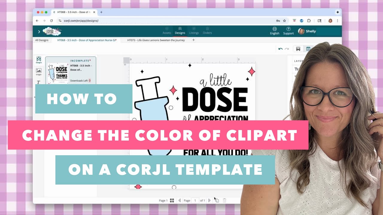 How to Change Clipart Colors in Corjl | Easy Tutorial - YouTube