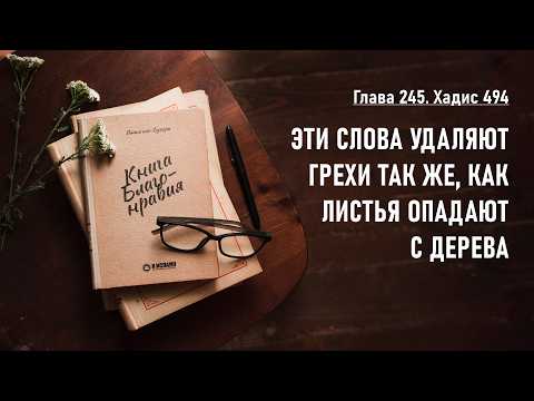 245.4 Книга благонравия. Хадис 494. ЭТИ СЛОВА УДАЛЯЮТ ГРЕХИ ТАК ЖЕ, КАК ЛИСТЬЯ ОПАДАЮТ С ДЕРЕВА