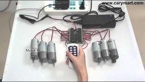 12 Channel DC Remote Control Switch Controls 6 DC Motors