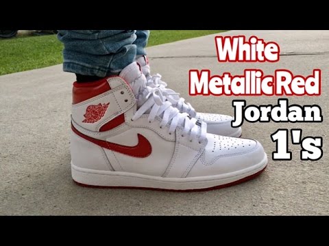 jordan 1 white metallic red