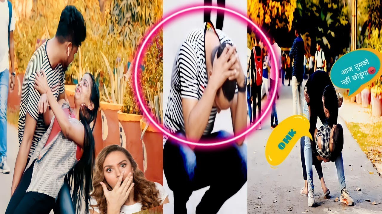 accidentally hugging prank 😍 on cute boy !! epic reaction part-2!! ishu tripathi