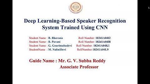 Speaker Recognition using CNN Classifier