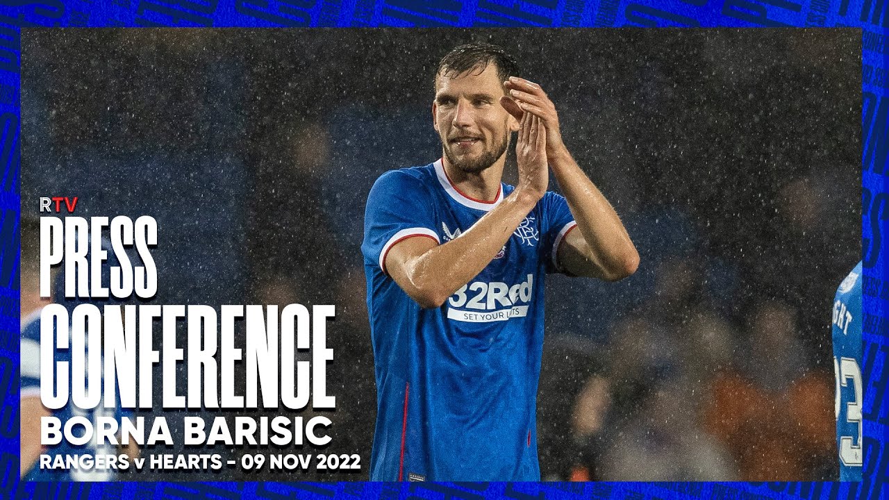 PRESS CONFERENCE | Borna Barisic | Rangers 1-0 Hearts - YouTube