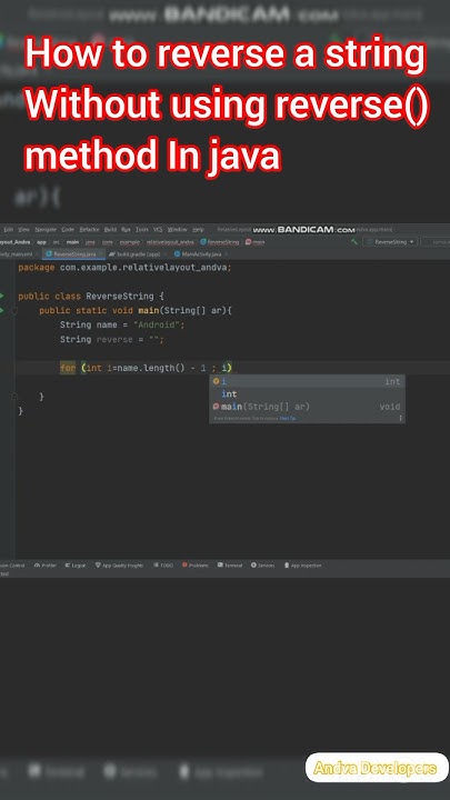 #1 || Reverse a string in java || Java || Interview Program #java # ...