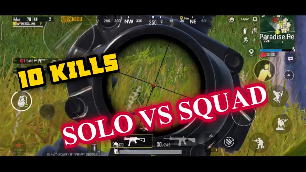 Player noob main solo vs squad part 1 PUBG MOBILE INDONESIA - YouTube